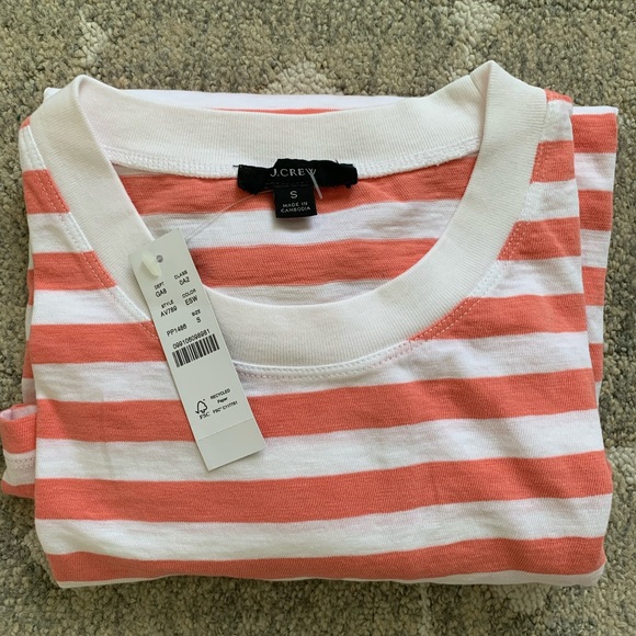 J Crew Long Sleeve Slub Cotton T-shirt in Stripe - Picture 3 of 5